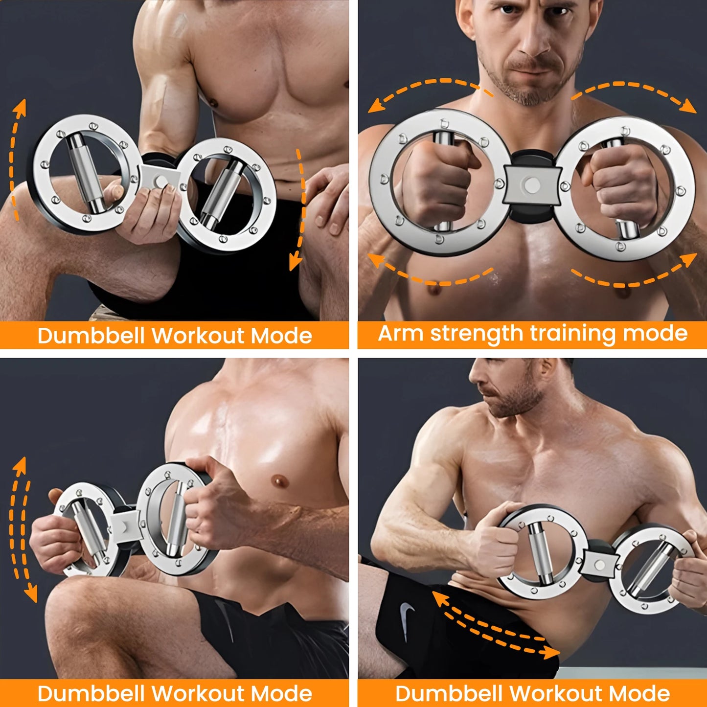Rotator Machine Forearm Exerciser Arm Trainer With Adjustable Resistance 8-15Lbs 360° Rotatable Multifunctional Grip Strength Trainer for Home Boxing Gym