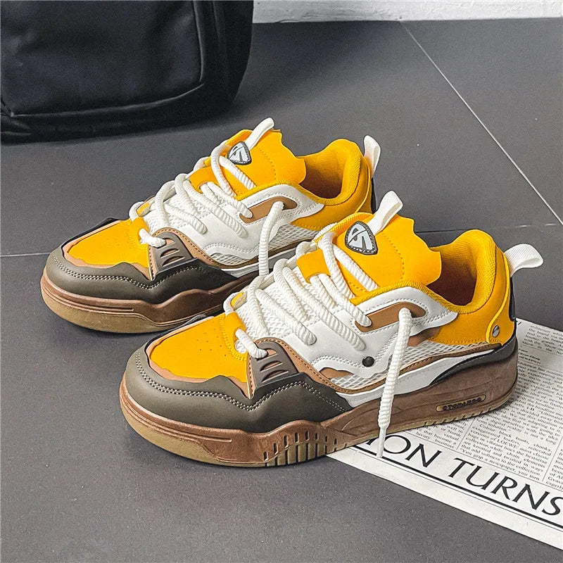 Men's Shoes Four Seasons of the New Style All Kinds of Students Retro Platform Leisure Sports Shoes