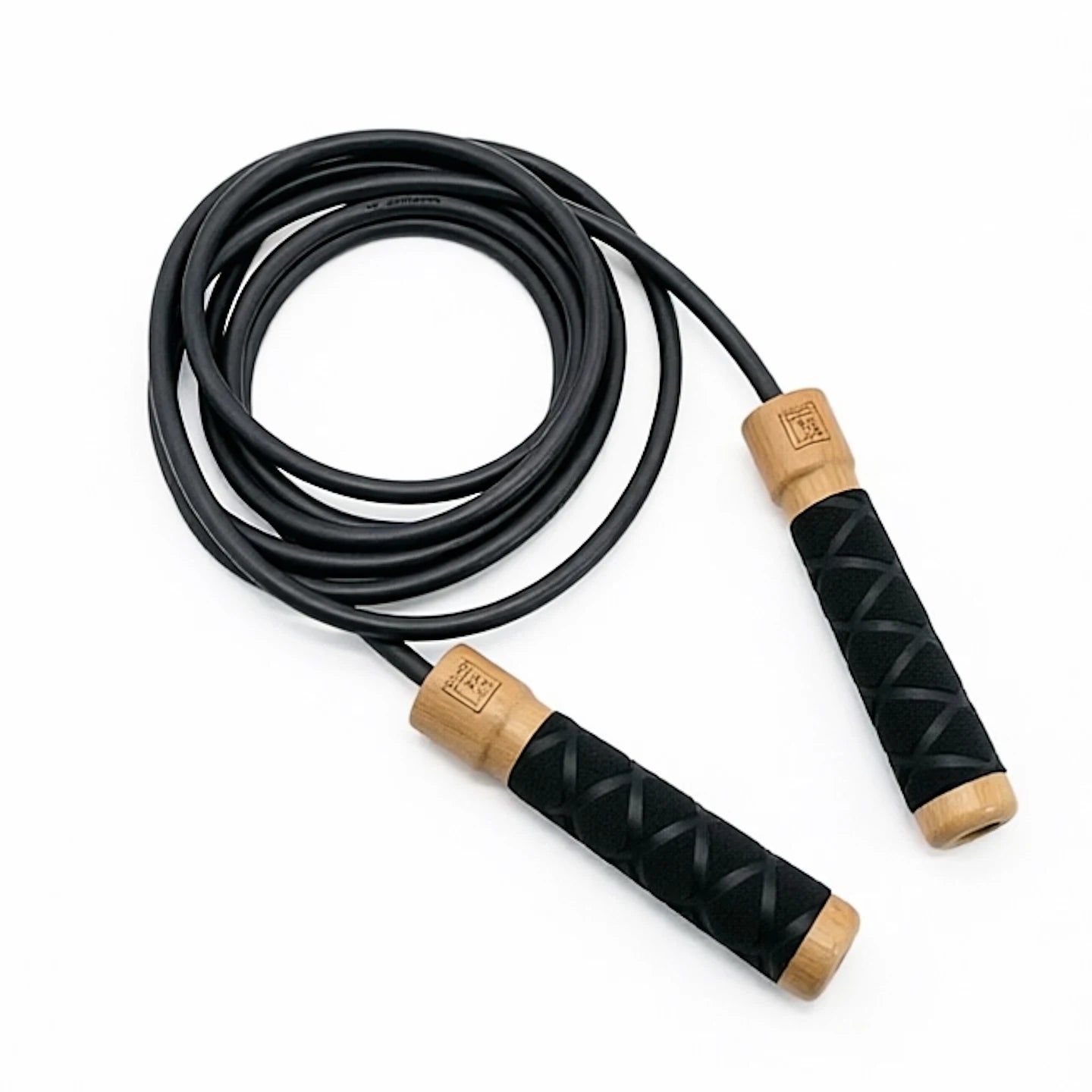 370g to 500 gram heavy 8mm 10mm thick super long 3.2 meters rope length between handles wood handle jump rope with ball bearing