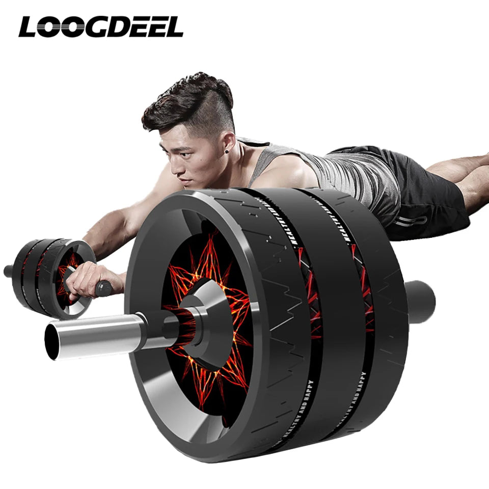 LOOGDEEL Abdominal Wheel Home Gym Fitness Equipment Men Women Practicing Abdominal Muscles Roller Pulley AB Roller With Mat