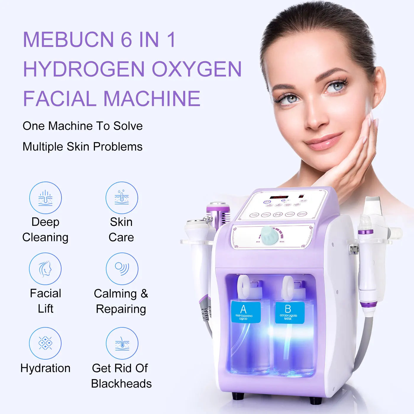 Professional Hydro Water Oxygen Machine Jet Peel Oxy Spray Facial Machine Face Cleaning Lifting Dermabrasion Skin Care Beauty