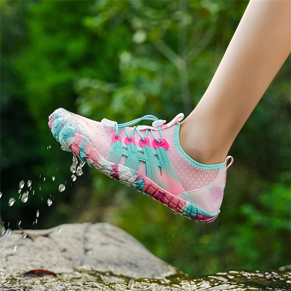 Water Shoes Women Five Fingers Swimming Barefoot Summer Outdoor Upstream Wading Aqua Sneakers Quick Dry Non-slip Shoe Trekking