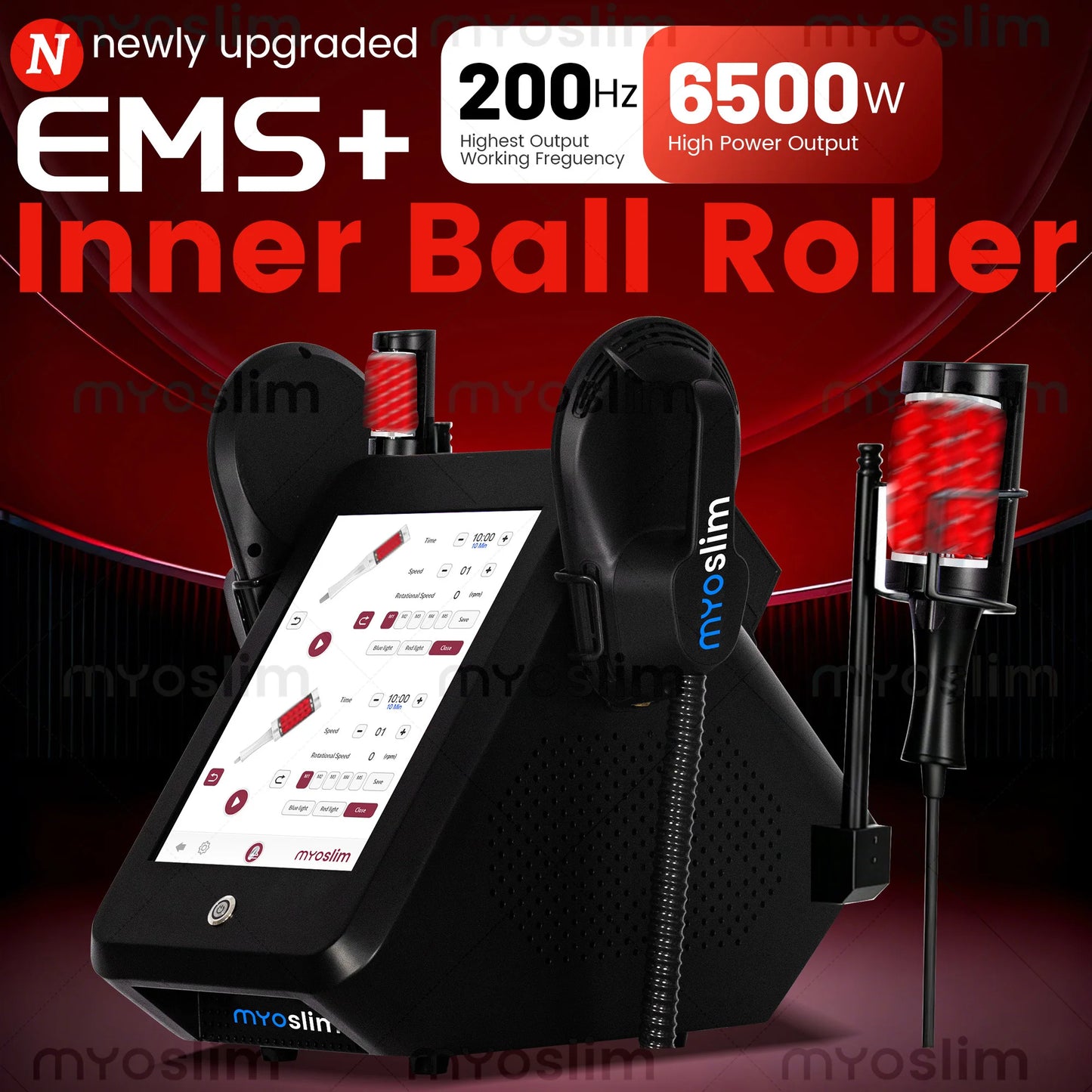 Myoslim EMS Inner Ball Roller Body Sculpting Machine 360 Degree Endos Roller Face Neck Body Massager Muscle Stimulator Salon