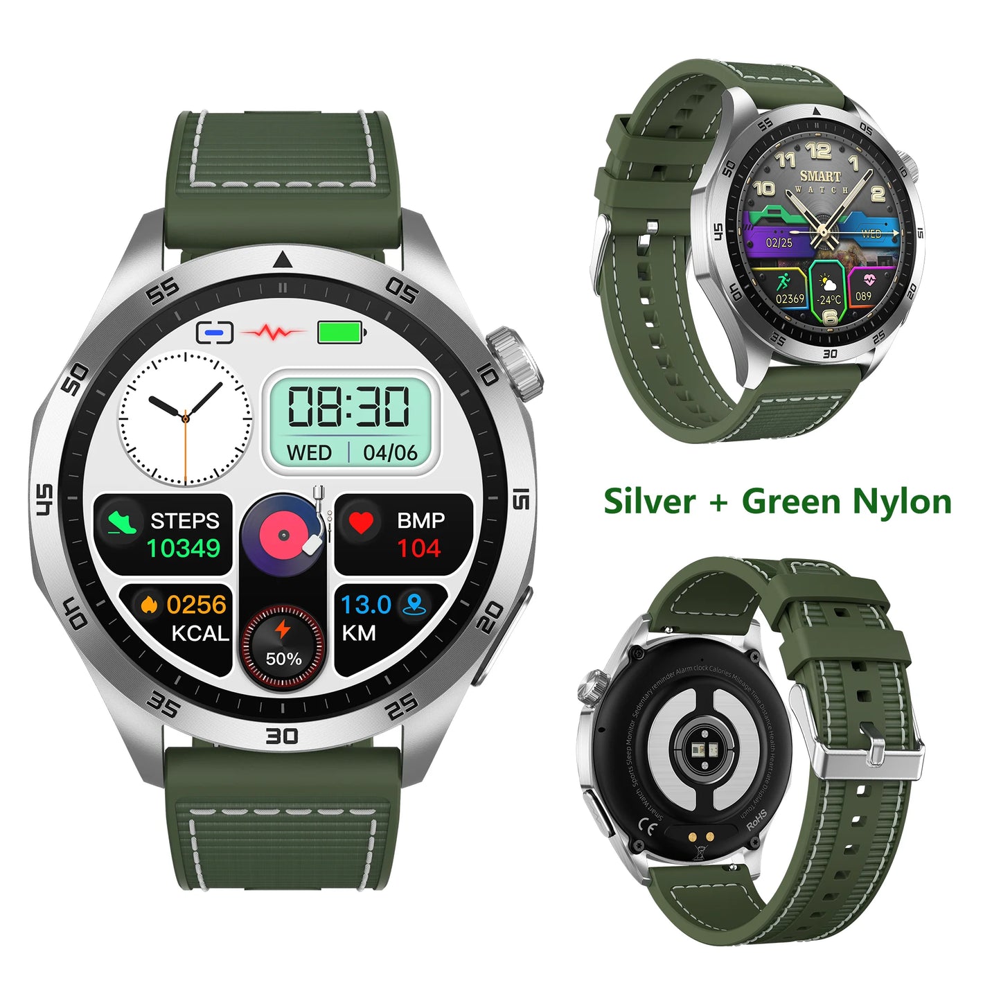ECG+PPG Health Smart Watch Men Blood Oxygen Uric Acid Blood Pressure monitoring HD Bluetooth Call AI Watch For iOS Android
