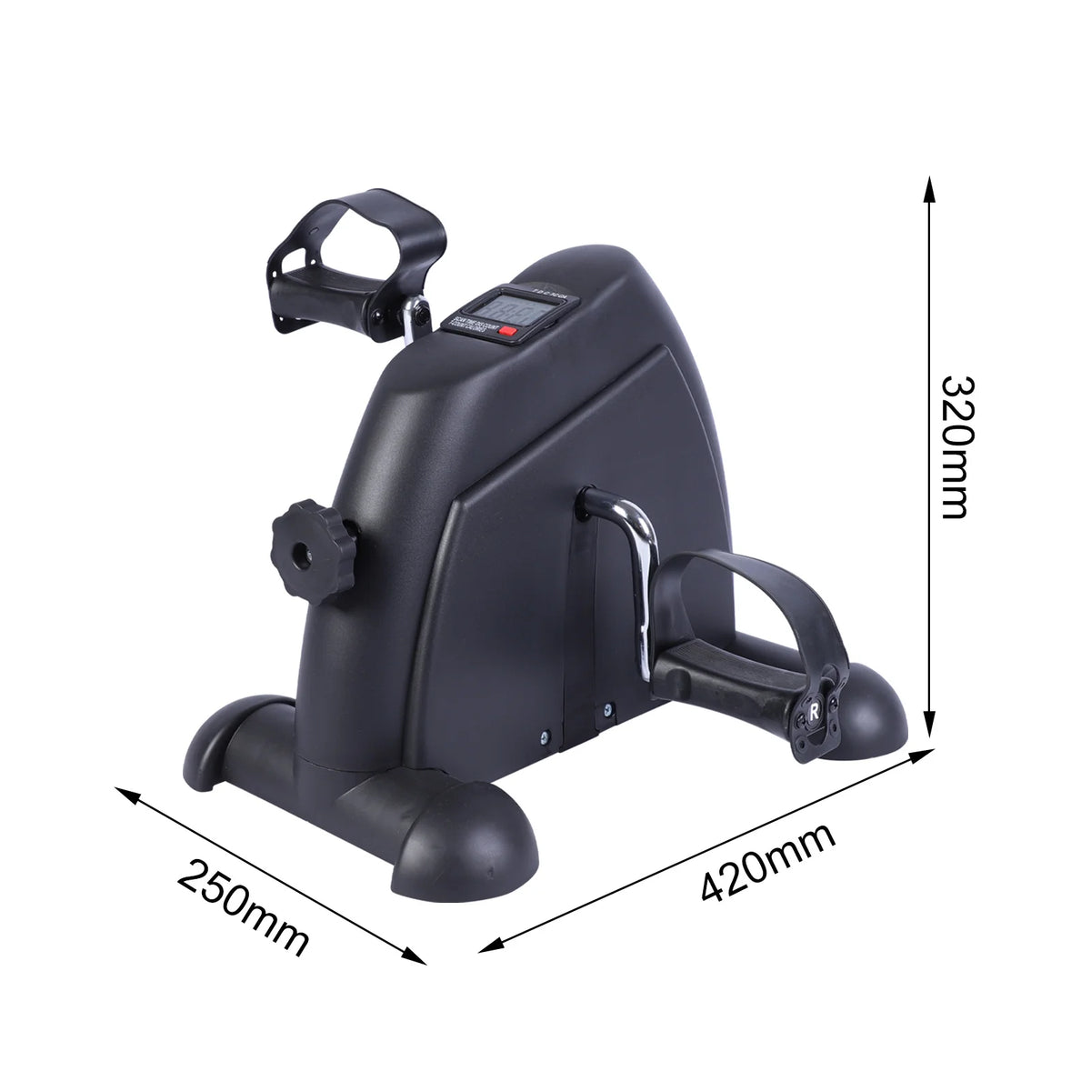 Mini Bicycle Pedal Stepper Exercise Bike Digital Under Desk Bike LCD Screen Display Pedal Exerciser Fitness Equipmen for Leg Arm