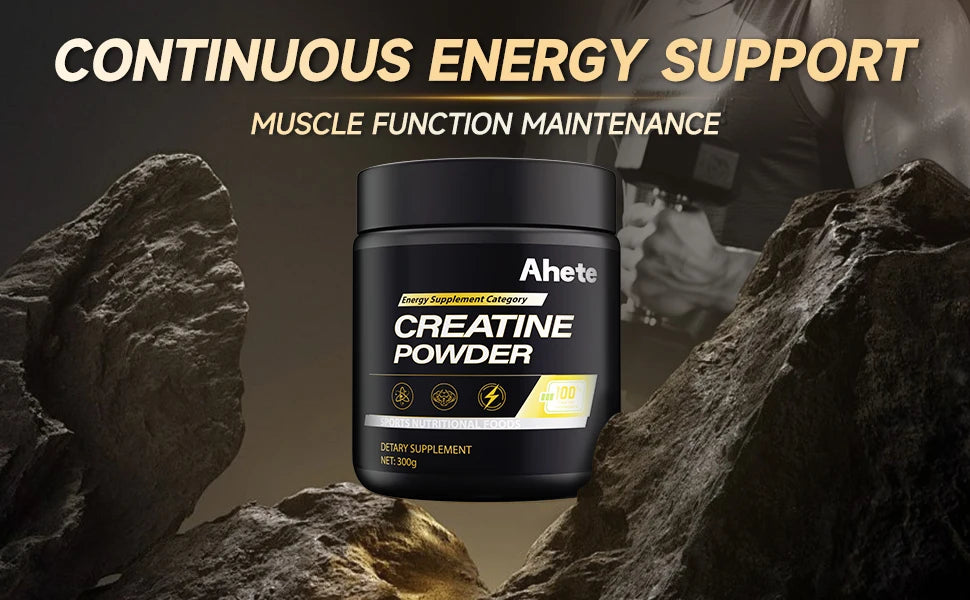 Ahete Fast-Absorbing Creatine Powder, Superior Mixability & Uptake, Supports ATP Energy, Sugar & Additive-Free