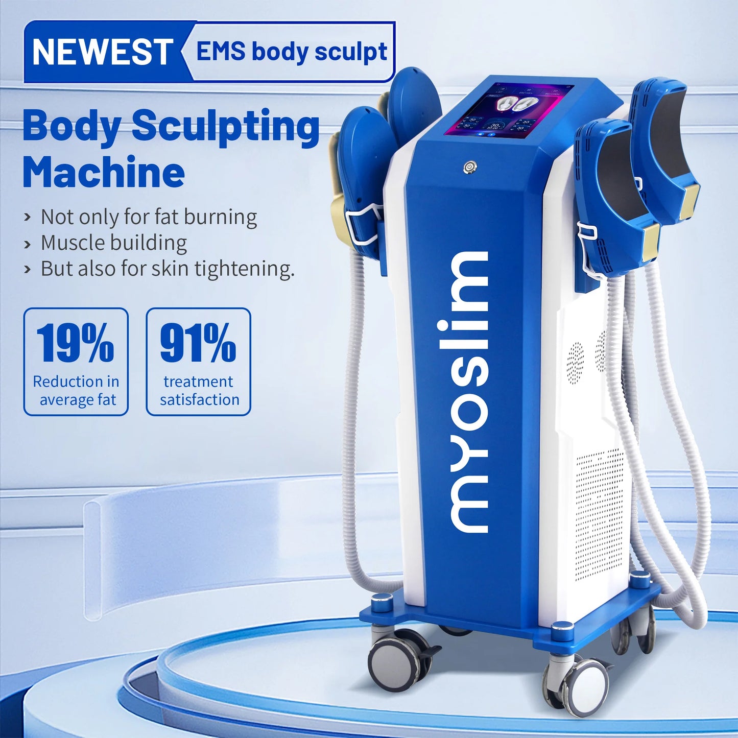 CE Certified MYOslim PRO 6500W NEO Nova Body Contour Device EMS EMT RF EMS Pelvic Muscle Stimulator Weight Loss Equipment