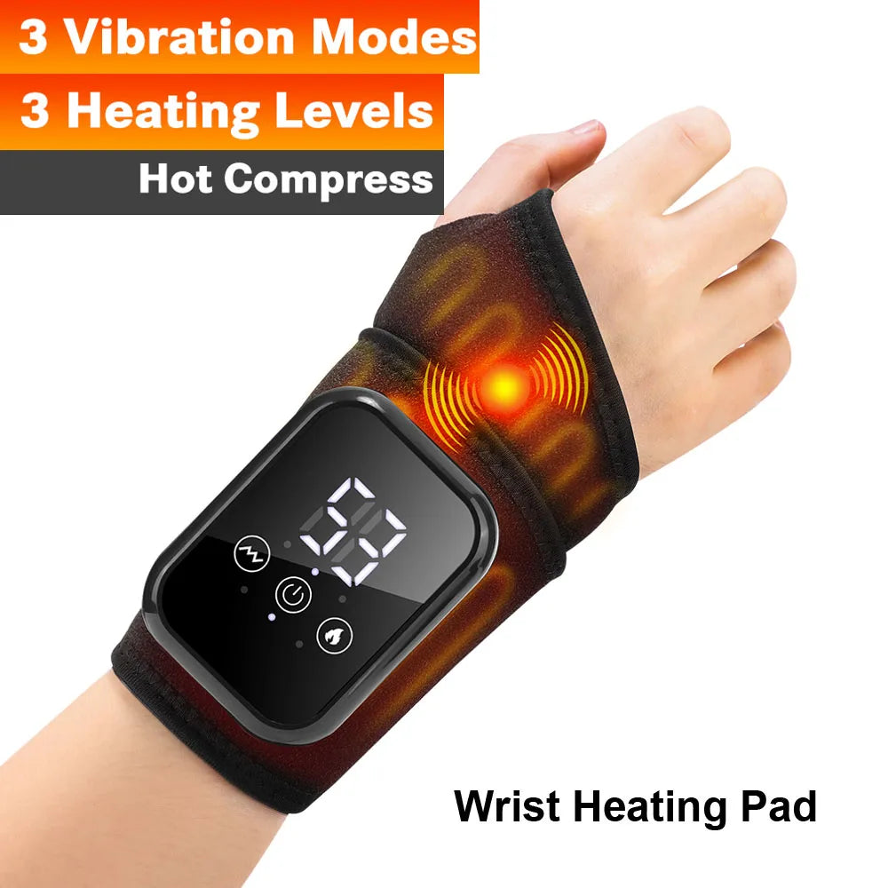 Local Stock Rechargeable Electric Heating Ankle Brace Massager Hot Compress And Vibration Massage for Foot Muscle Relaxation