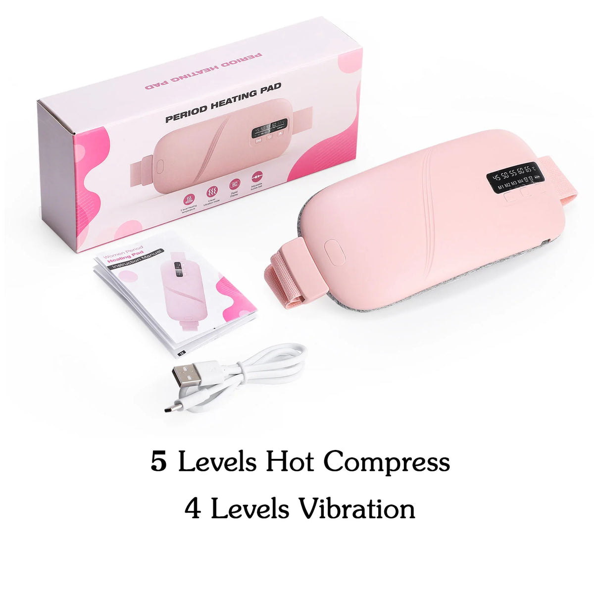 Electric Heating Waist Massage Belt Abdominal Menstrual Heating Pad Belly Warm Palace Belt for Period Cramp Relief