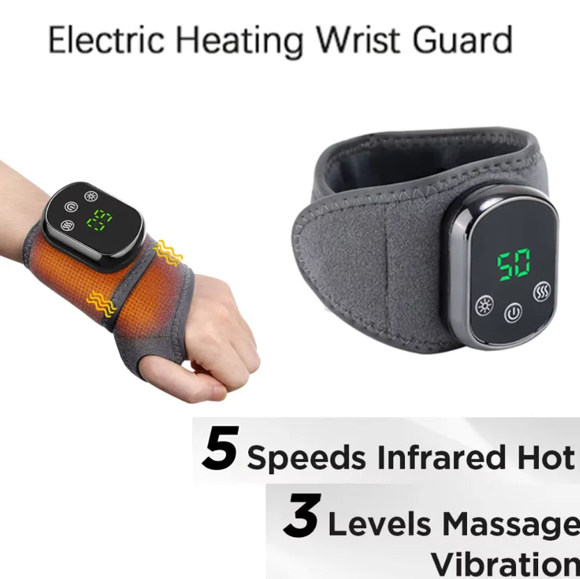 Local Stock Rechargeable Electric Heating Ankle Brace Massager Hot Compress And Vibration Massage for Foot Muscle Relaxation