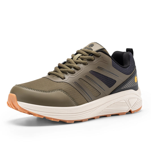 Fitville Trail Running Shoes Wide Toe Men's Sneakers Non-slip Wear Resistant Sport Shoes for Heel Pain Plantar Fasciitis Relief