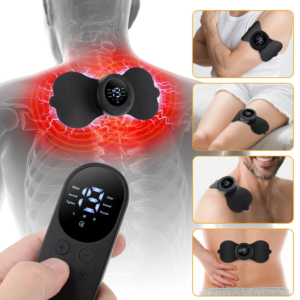 MS Foot Massager Mat 3 Heat Levels 6 Modes 19 Intensity Pads Remote Control 4000mAh Rechargeable Heated Foot Relaxation Pad