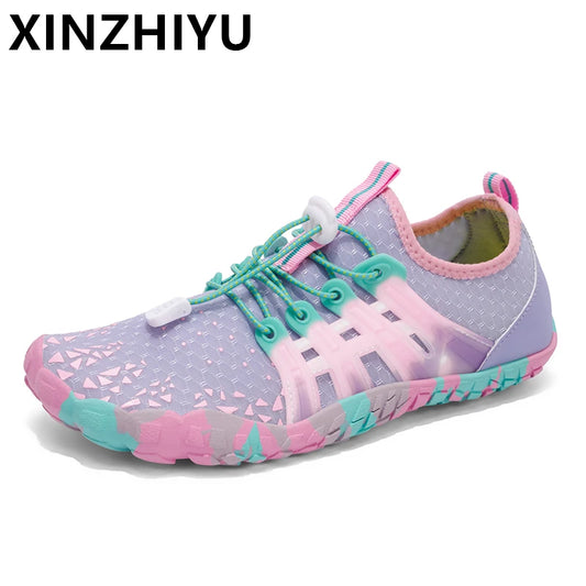 Athletic Water Shoes Women Five Fingers Swimming Barefoot Summer Outdoor Upstream Wading Aqua Sneakers Quick Dry Non-slip Shoe Trekking