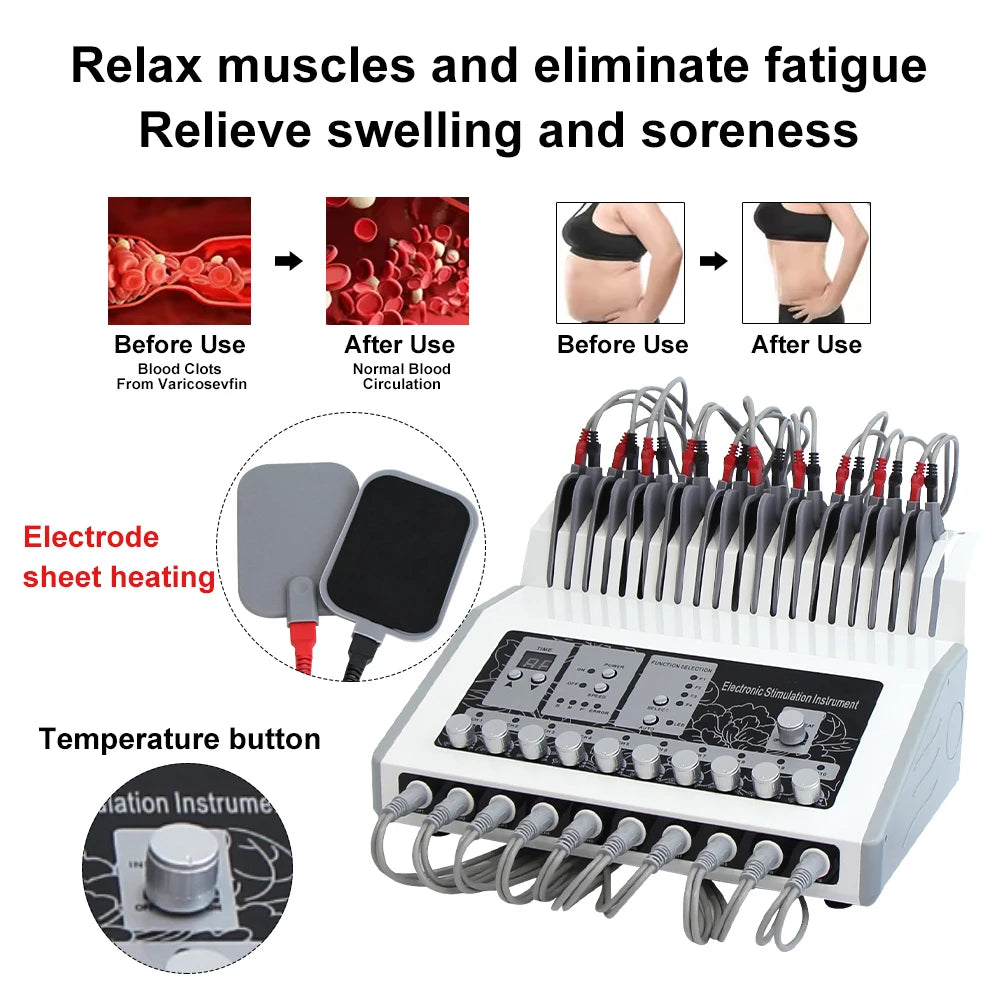 Slimming Muscle EMS Stimulator Electric Pulse Massager Body Sculpting Device Russian Wave Fat Burning Machine