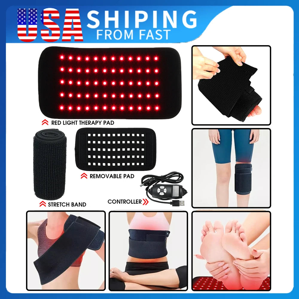 Infrared LED Light Medical Service Beauty Devices for Face and Body Back Knee Hands Feet Relief Portable Heat Pad