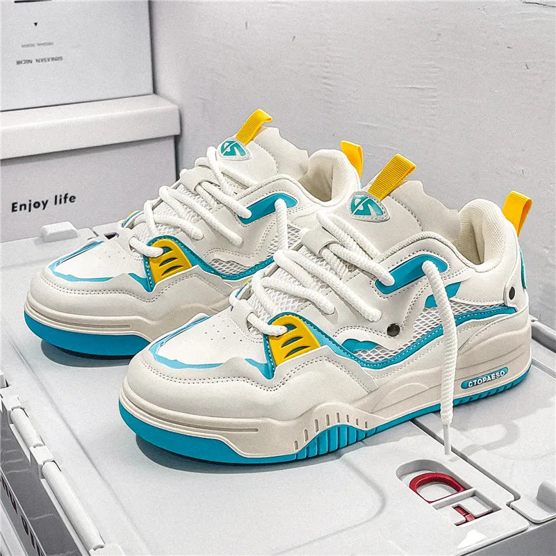 Men's Shoes Four Seasons of the New Style All Kinds of Students Retro Platform Leisure Sports Shoes