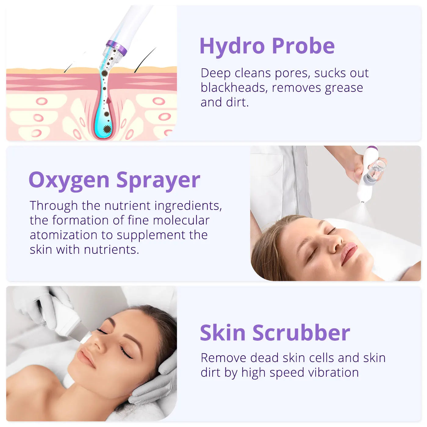 Professional Hydro Water Oxygen Machine Jet Peel Oxy Spray Facial Machine Face Cleaning Lifting Dermabrasion Skin Care Beauty