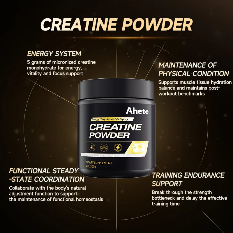 Ahete Fast-Absorbing Creatine Powder, Superior Mixability & Uptake, Supports ATP Energy, Sugar & Additive-Free