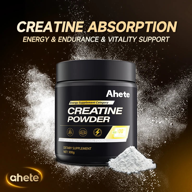 Ahete Fast-Absorbing Creatine Powder, Superior Mixability & Uptake, Supports ATP Energy, Sugar & Additive-Free