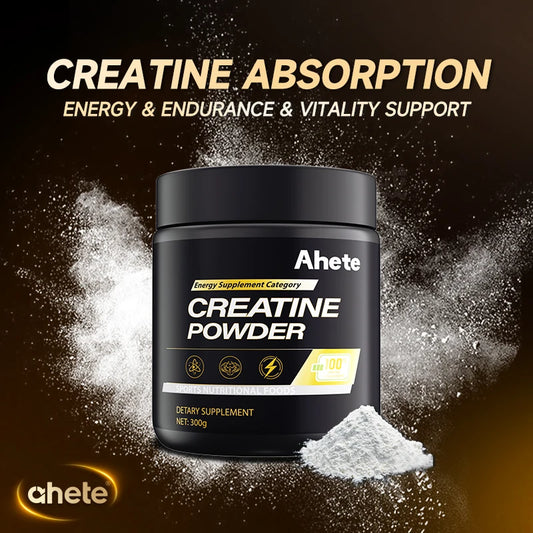 Ahete Fast-Absorbing Creatine Powder, Superior Mixability & Uptake, Supports ATP Energy, Sugar & Additive-Free
