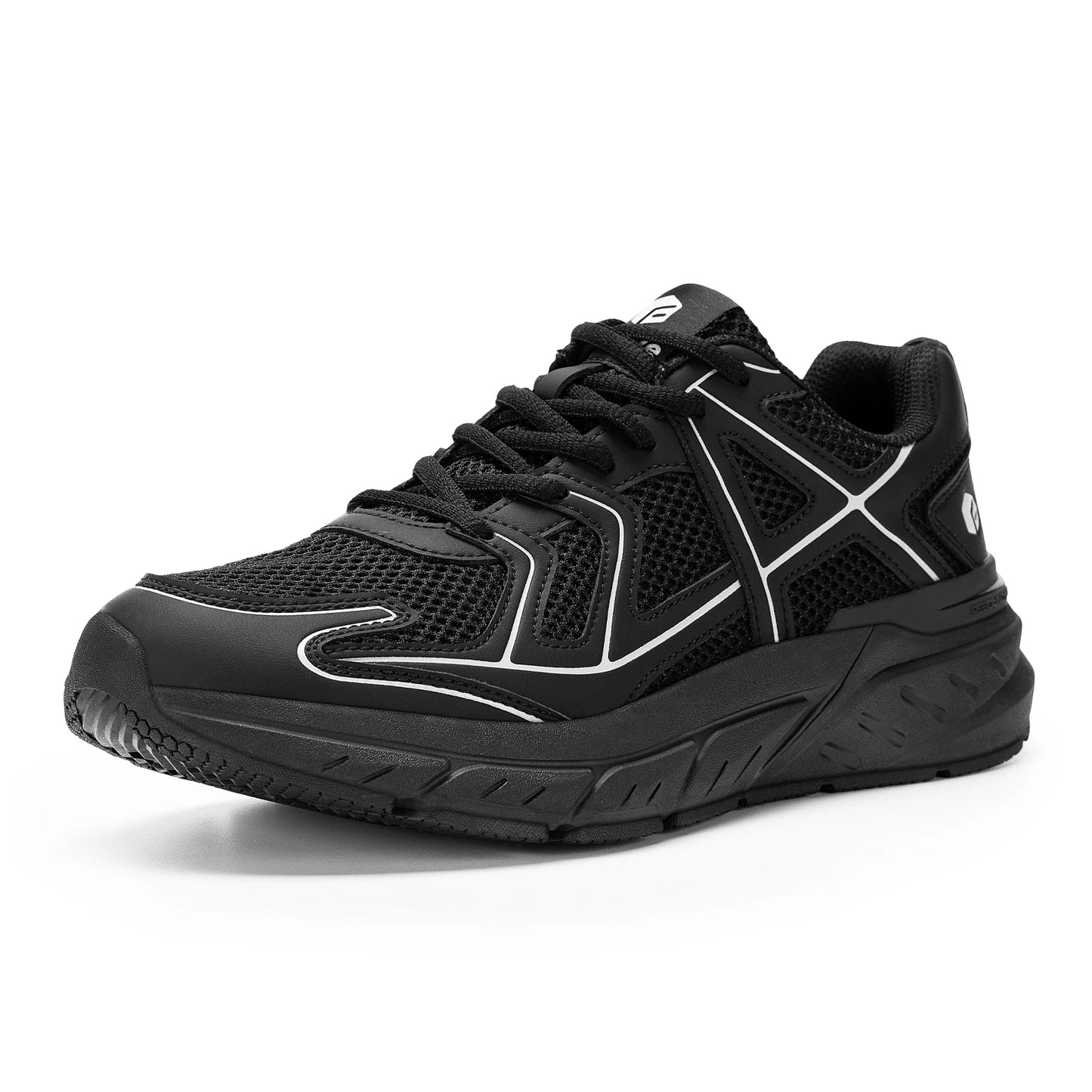 FitVille Newest Men'S Walking Shoes Wide Width Thicker Cushioning Sneaker Bouncy Running Shoe Workout Gym Athletic