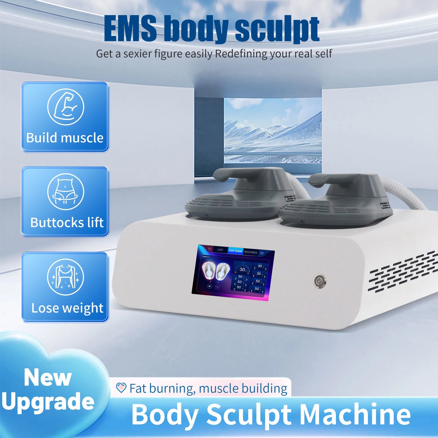 EMS Body Sculpting Machine New RF MYOslim Sculpt Weight Loss Massager Electromagnetic Fat Slimming Muscle Stimulation Device