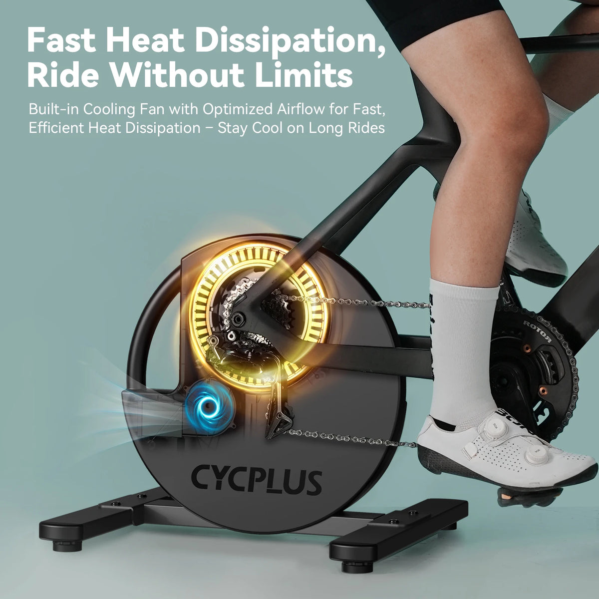 CYCPLUS R200 Cycling Home Trainer Direct Drive Exercise Bike Training Bicycle Roller 2200W ANT+ BLE 5.0 Power Meter Indoor Ride