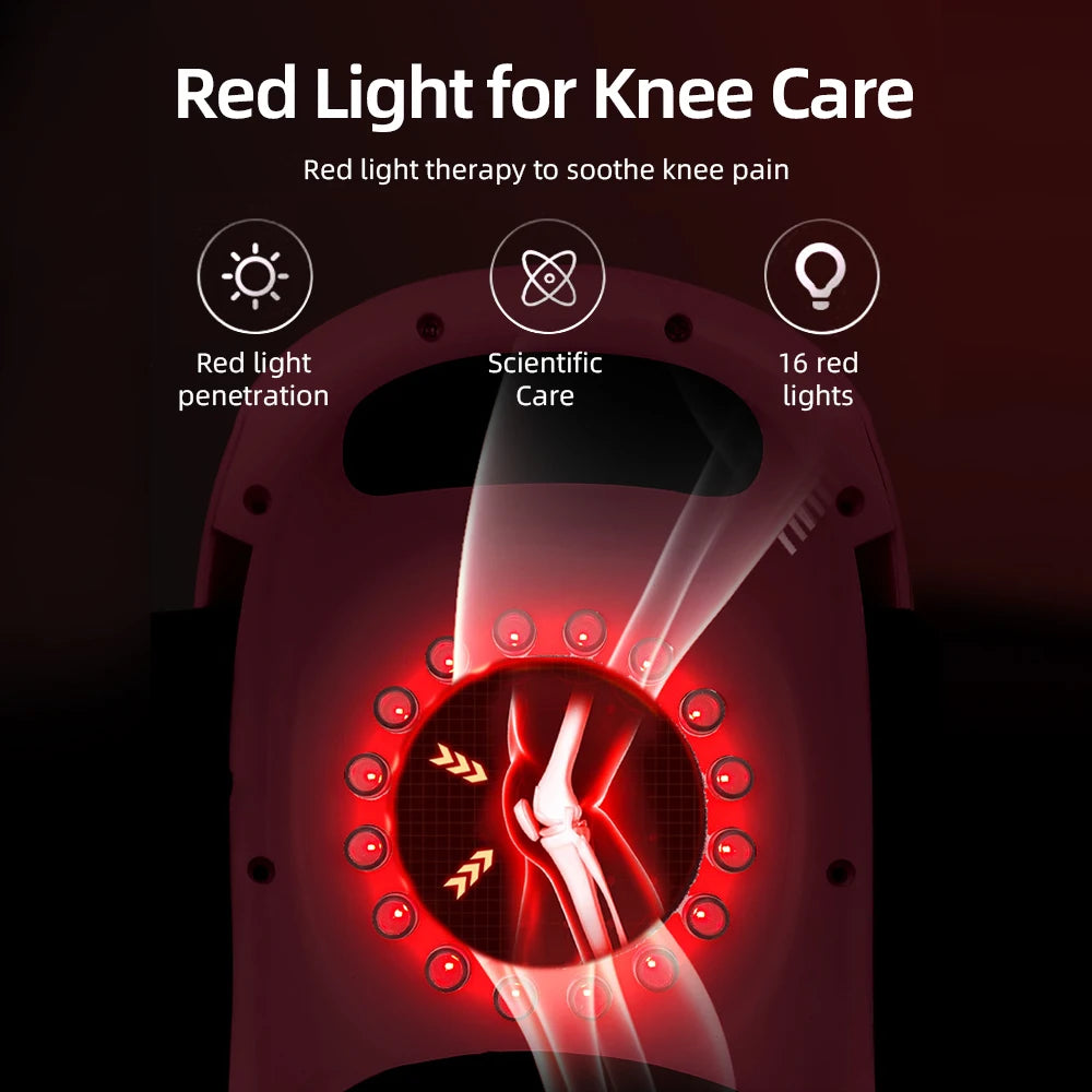 Heated Knee Massager With 4 Heat & Vibration Cordless Adjustable Wrap for Leg, Elbow & Shoulder Soothing Warmth Relaxes Muscles