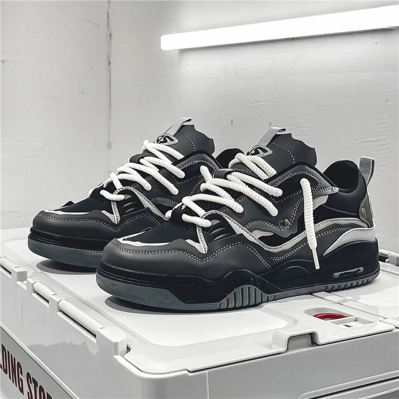 Men's Shoes Four Seasons of the New Style All Kinds of Students Retro Platform Leisure Sports Shoes