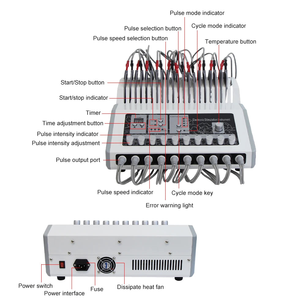 Slimming Muscle EMS Stimulator Electric Pulse Massager Body Sculpting Device Russian Wave Fat Burning Machine