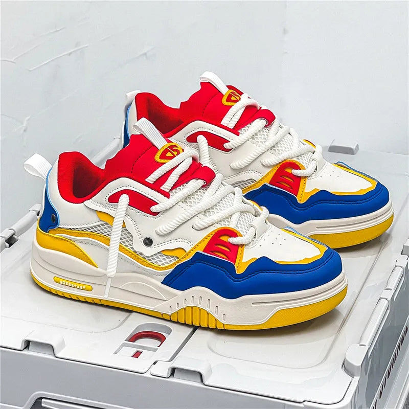 Men's Shoes Four Seasons of the New Style All Kinds of Students Retro Platform Leisure Sports Shoes