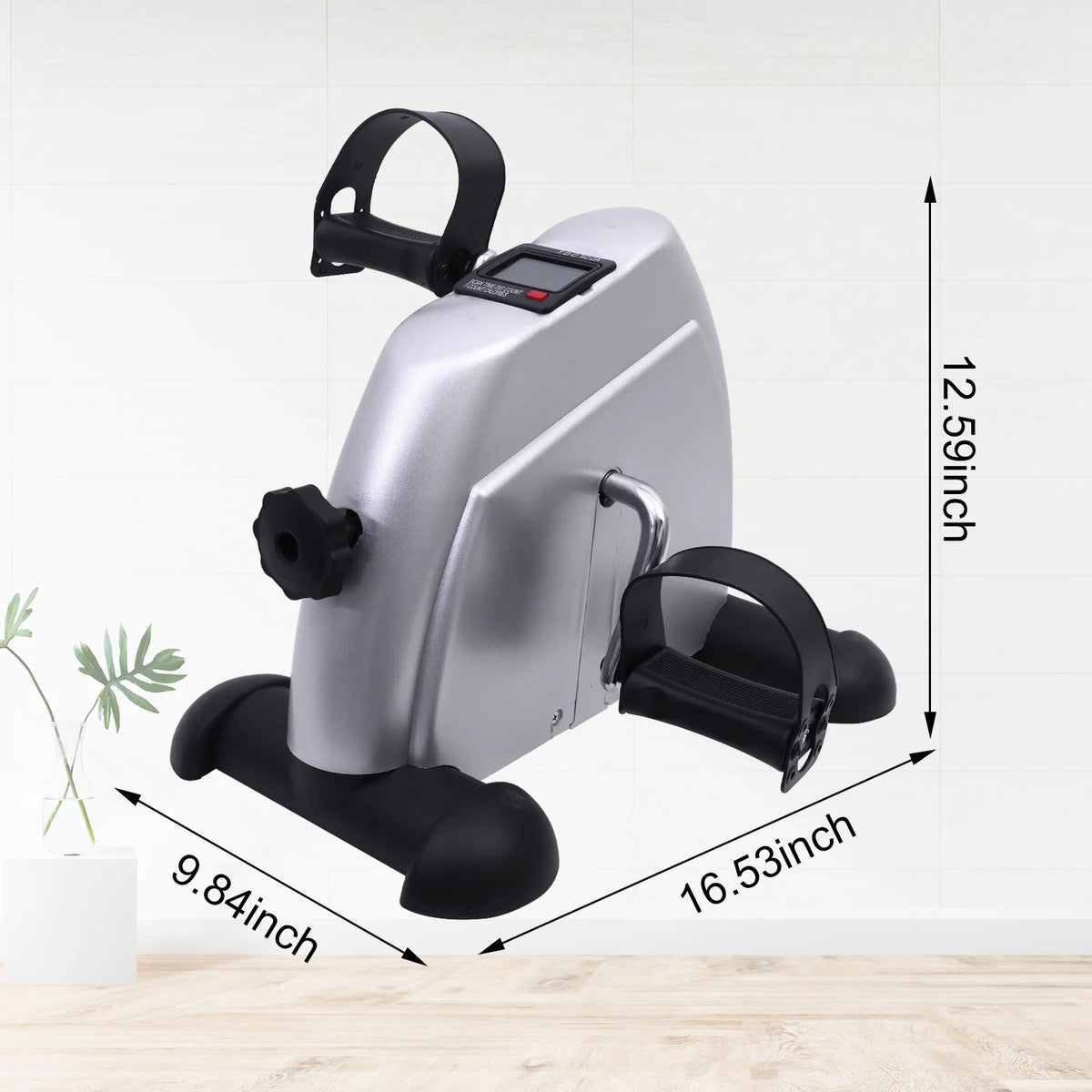 Mini Bicycle Pedal Stepper Exercise Bike Digital Under Desk Bike LCD Screen Display Pedal Exerciser Fitness Equipmen for Leg Arm