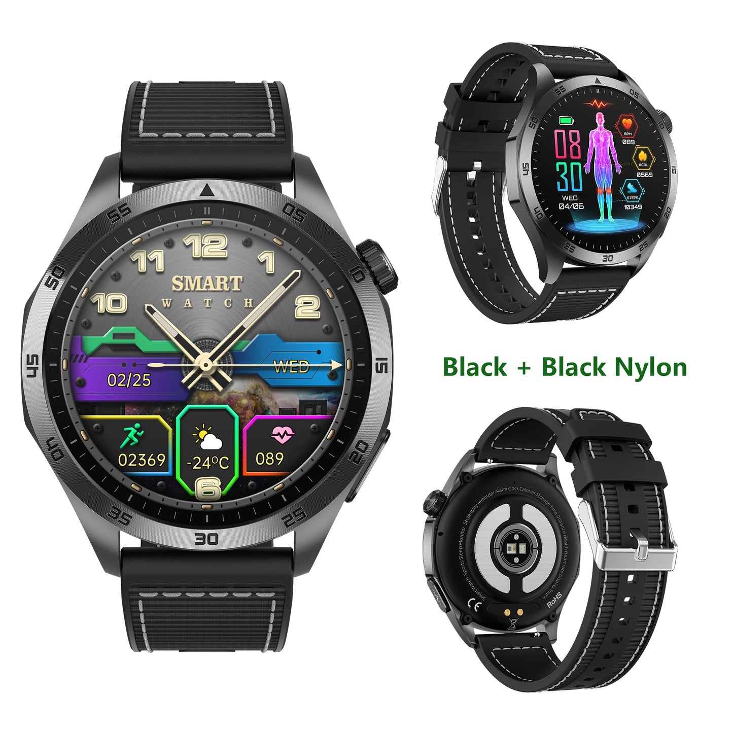 ECG+PPG Health Smart Watch Men Blood Oxygen Uric Acid Blood Pressure monitoring HD Bluetooth Call AI Watch For iOS Android