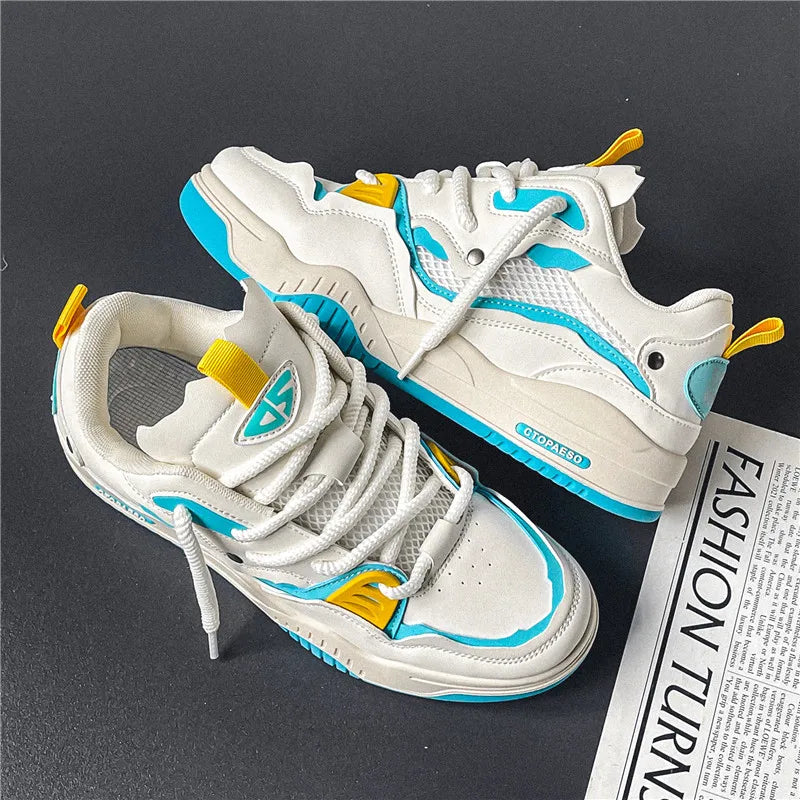 Men's Shoes Four Seasons of the New Style All Kinds of Students Retro Platform Leisure Sports Shoes